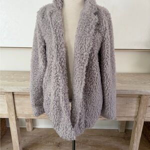 Cozy Gray Open front Jacket - Anthropologie